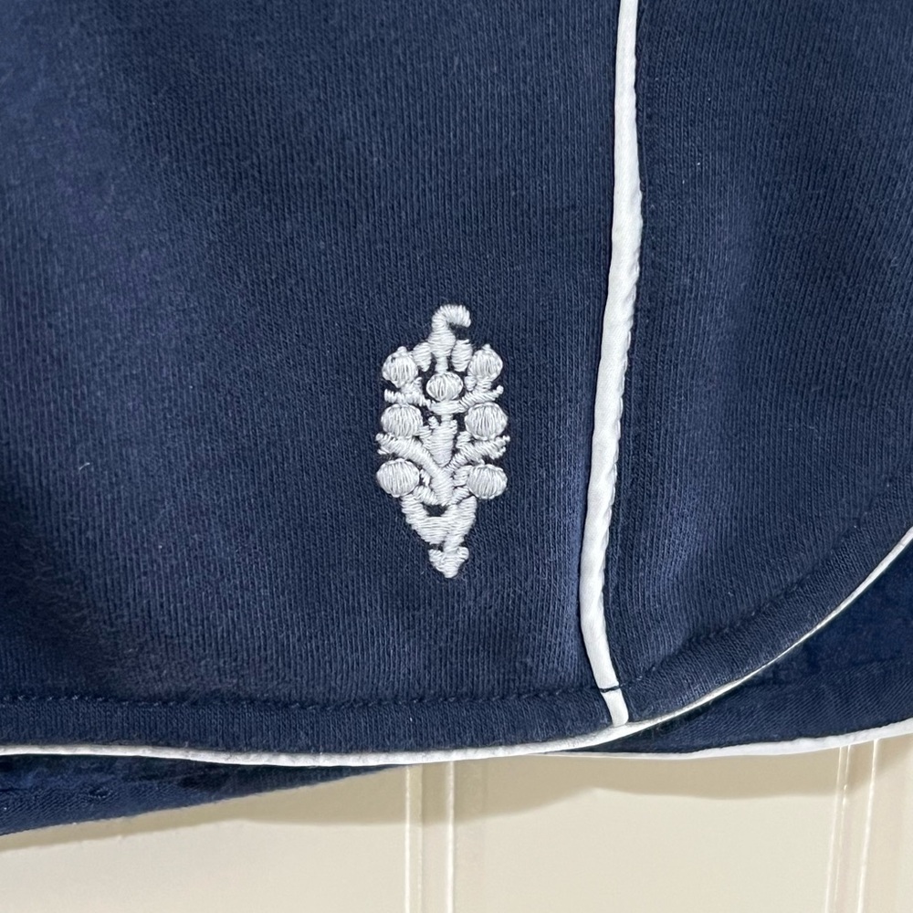 FP Movement by Free People Navy High-Waist Athletic Shorts with White Piping - Picture 3 of 8